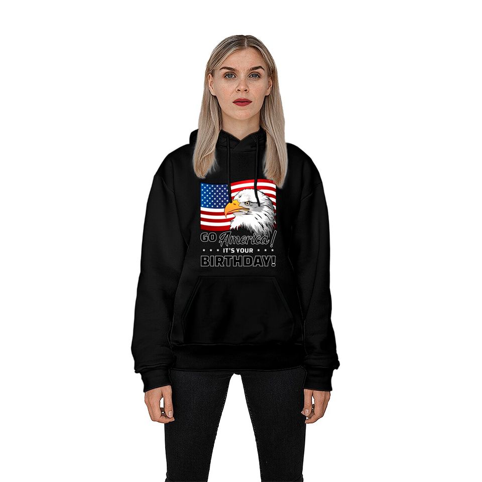 4th of July American Flag Eagle - 4th Of July - Hoodies