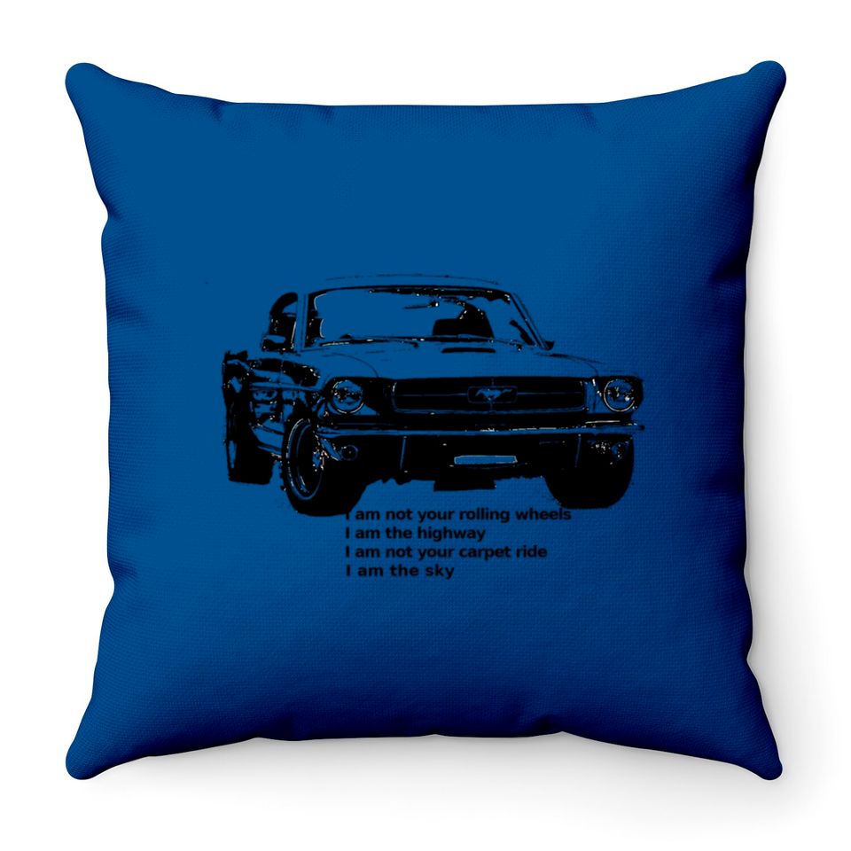 i am the highway - Mustang - Throw Pillows