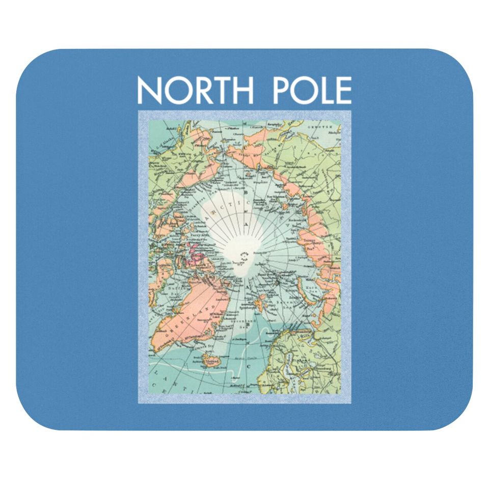 North Pole Vintage Map - North Pole - Mouse Pads