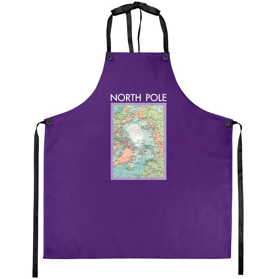 North Pole Vintage Map - North Pole - Aprons