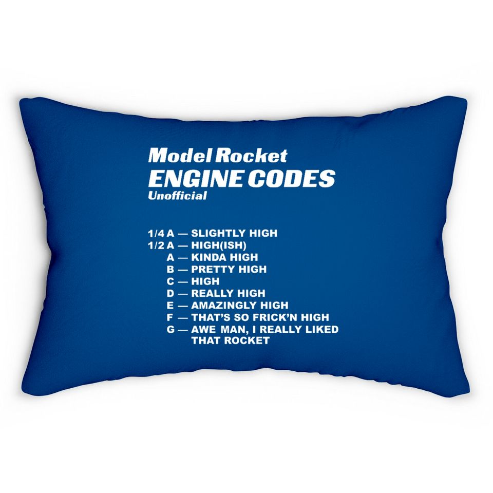un Model Rocket Engine Codes - Rocket - Lumbar Pillows