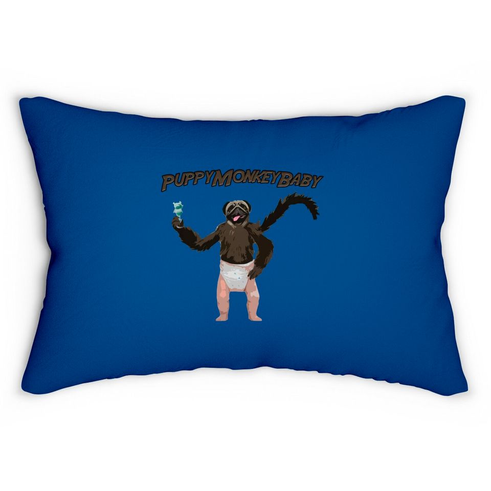 PuppyMonkeyBaby Puppy Monkey Baby Funny Commercial - Mountain Dew - Lumbar Pillows
