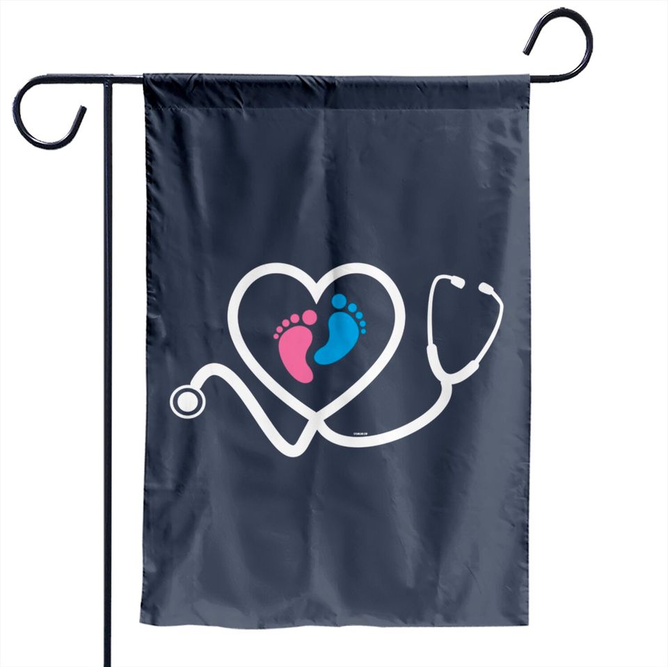 Obstetric Nurse Baby Feet - Nurse - Garden Flags