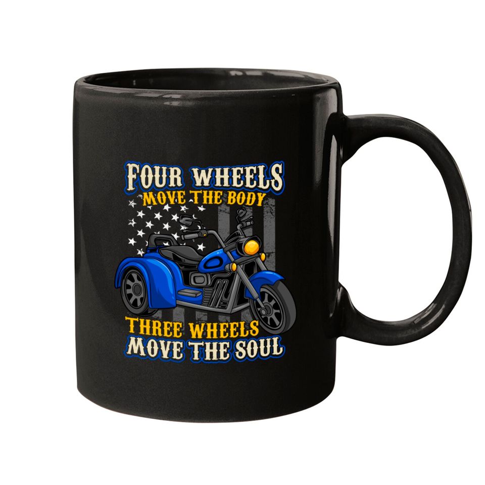 Trike Three Wheels Motorcycle Biker - Trike - Mugs