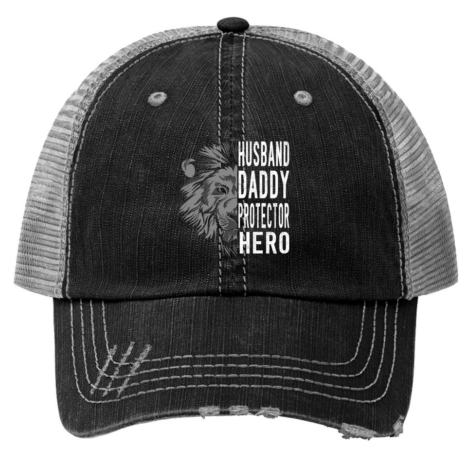 husband daddy protective hero.father's day gift - Husband Daddy Protector Hero - Trucker Hats