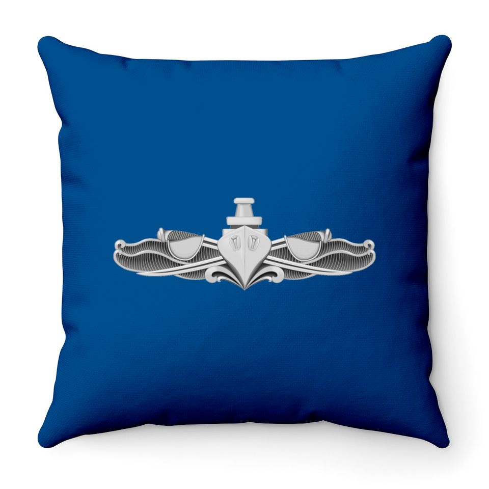 Navy Enlisted Surface Warfare Specialist - Enlisted Surface Warfare Specialist - Throw Pillows
