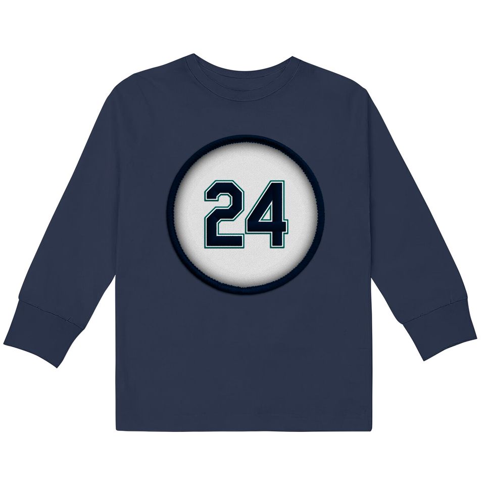 Junior 24 (alt version) - Ken Griffey Jr -  Kids Long Sleeve T-Shirts