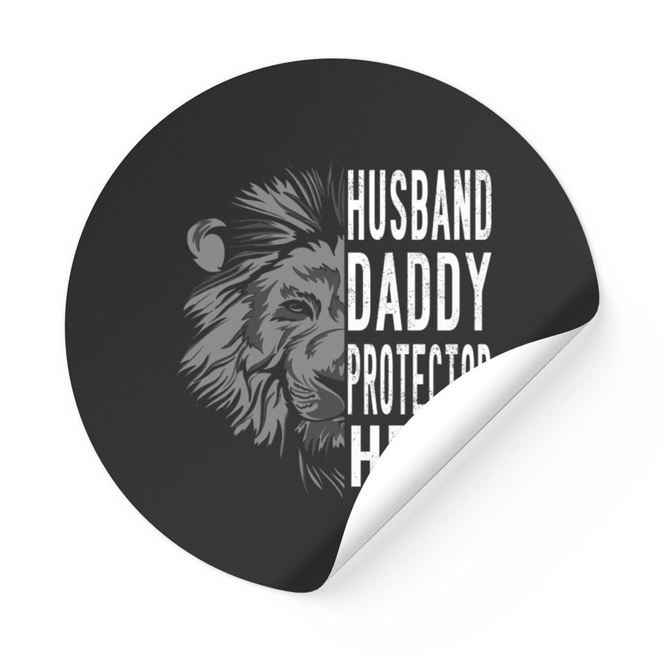 husband daddy protective hero.father's day gift - Husband Daddy Protector Hero - Stickers