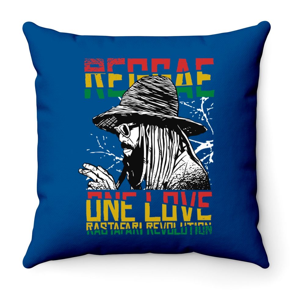 Rastafari Revolution Rasta Music - Rastafari - Throw Pillows