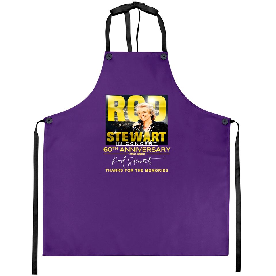 Rod Stewart In Concert 60th Anniversary Signatures Thanks For The Memories Aprons