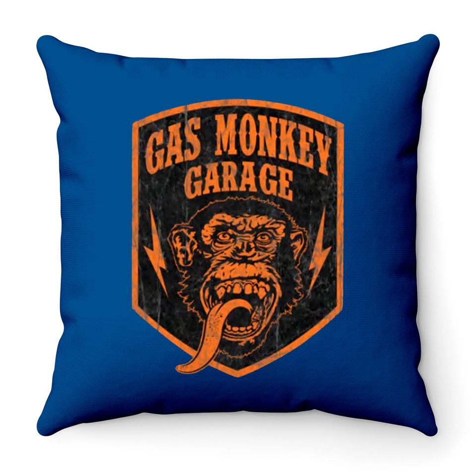 Gas Monkey Garage Shield Throw Pillow Throw Pillows