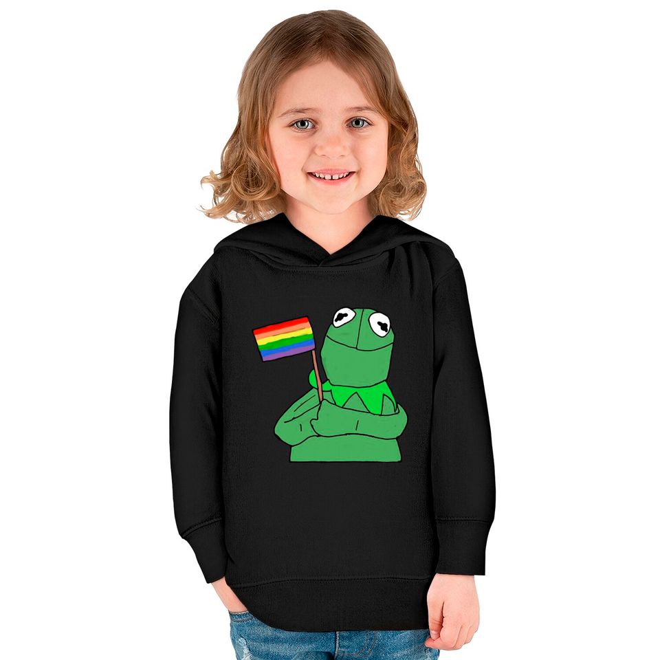 Gay Pride Kermit - Kermit - Kids Pullover Hoodies