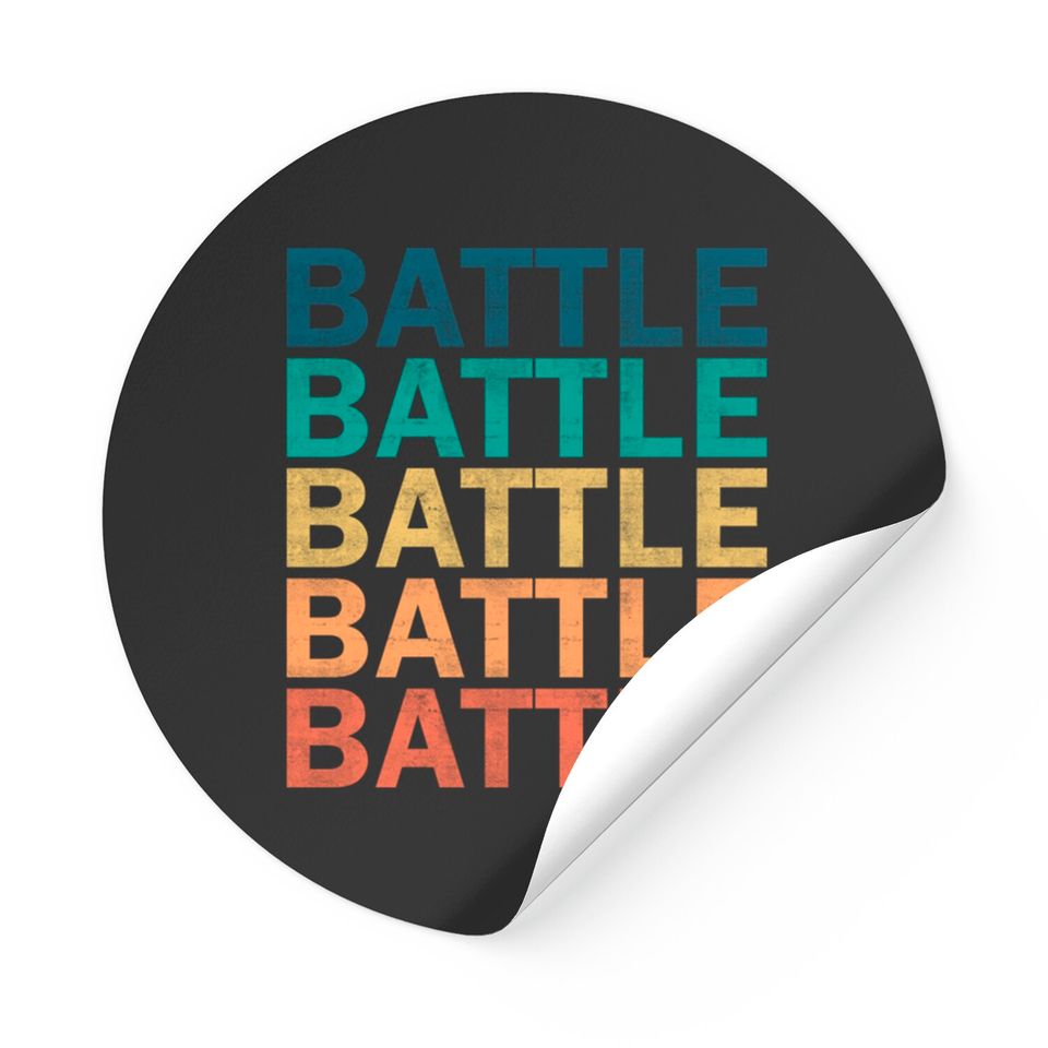 Battle Name Sticker - Battle Vintage Retro Name Gift Item Sticker - Battle - Stickers