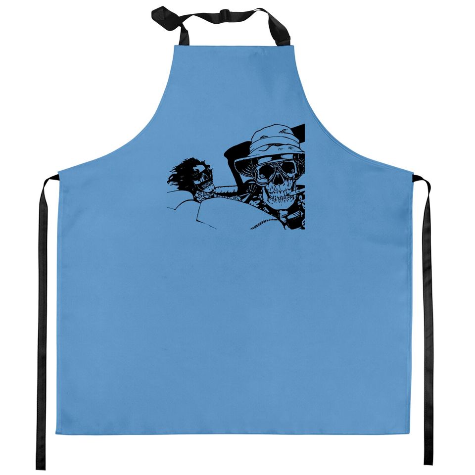 Kitchen Aprons Fear Loathing Las Vegas Skull Skeleton Bat Country Dr. Gonzo Hunter S Thompson Cult Movie Psychedelic Trippy LSD Acid