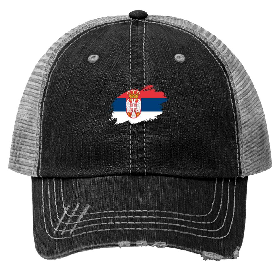 Serbia Serbian flag Trucker Hats