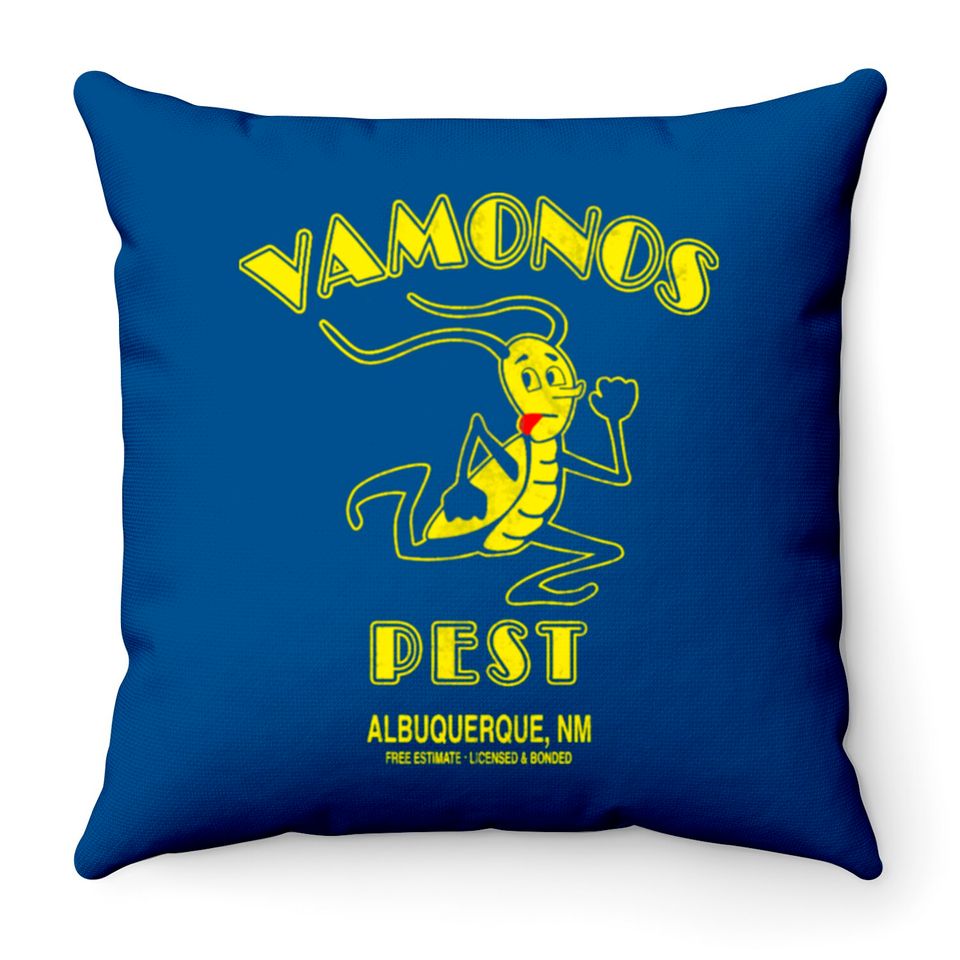 Vamonos Pest Control Logo Throw Pillows