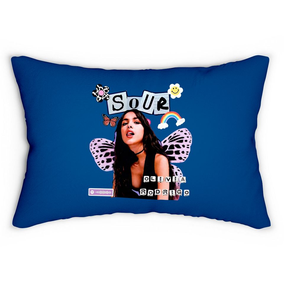 Olivia Sour Album Lumbar Pillow, Olivia Rodrigo Sour Tour 2022, Music Lumbar Pillows