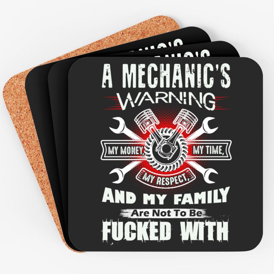 Mechanic's Warning Coasters