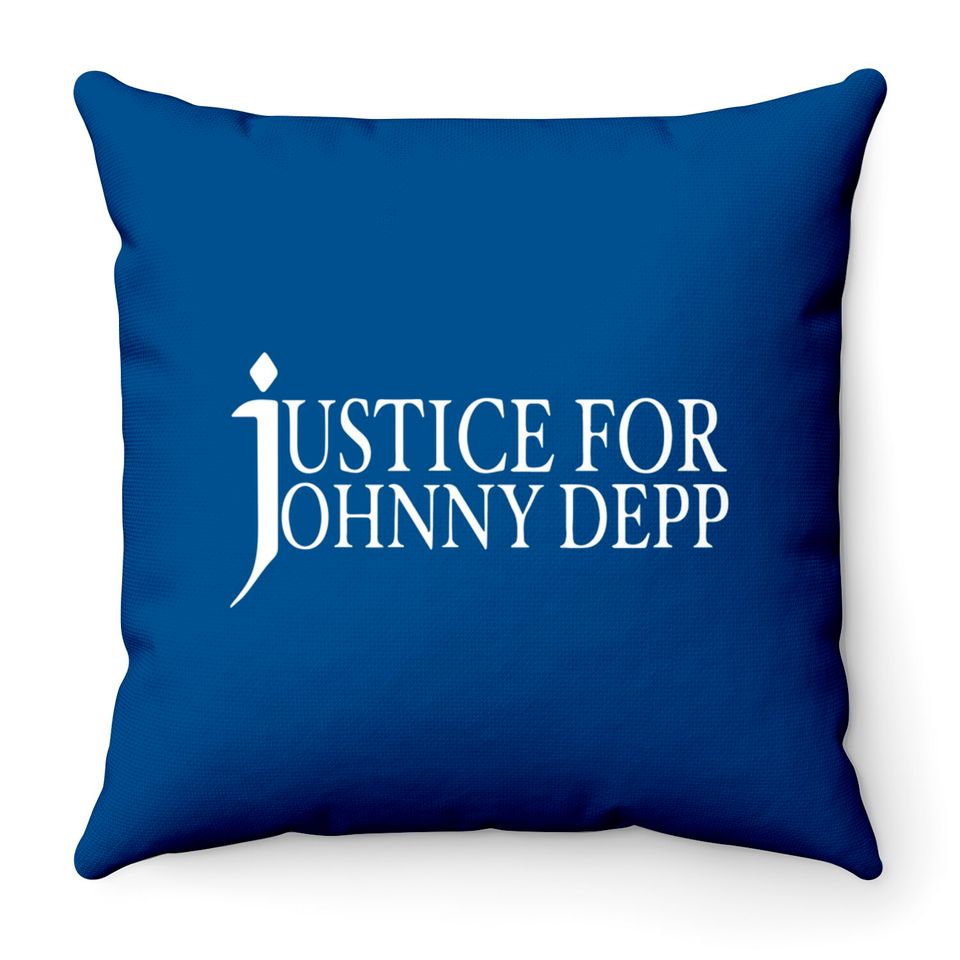 Justice For Johnny Depp Throw Pillows, Johnny Depp Throw Pillow, Johnny Depp Throw Pillow