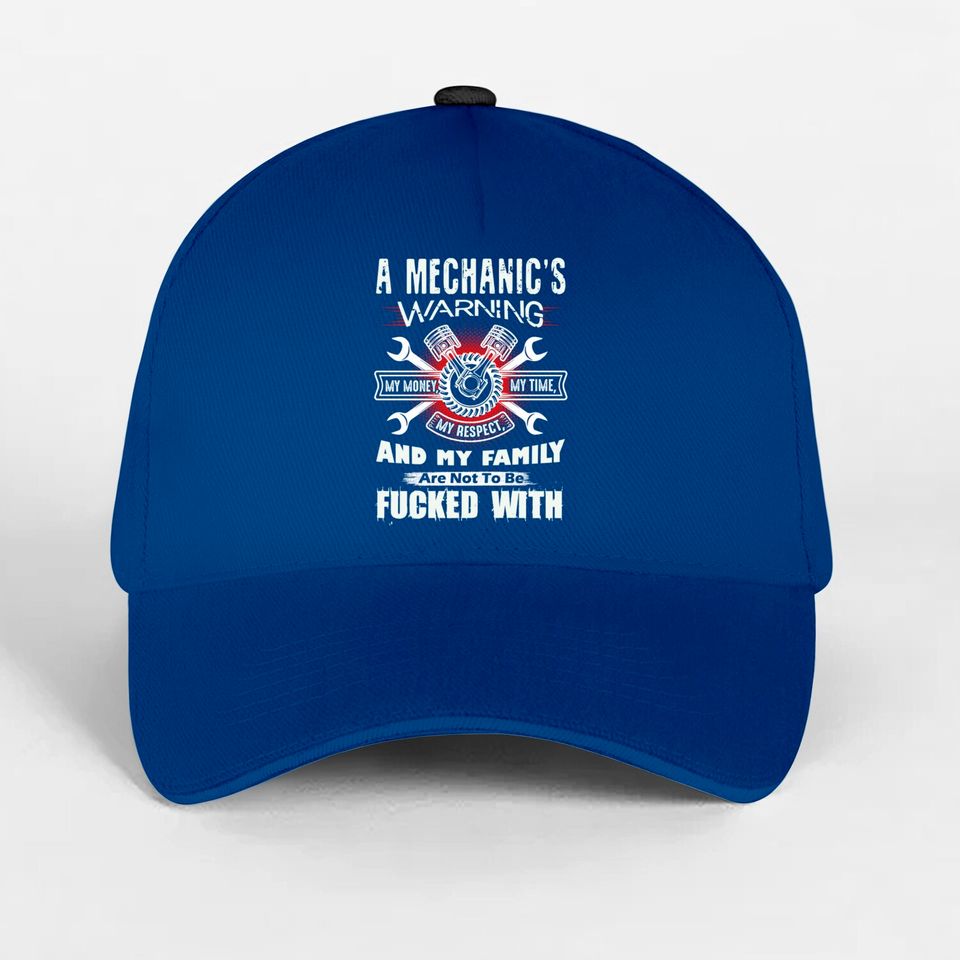 Mechanic's Warning Baseball Caps