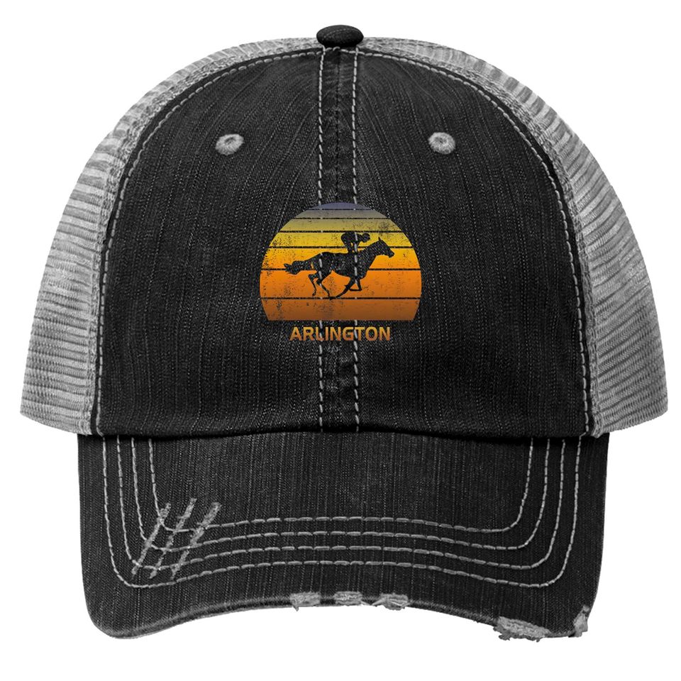 Retro Arlington Illinois Horse Racing Park Trucker Hat Trucker Hats