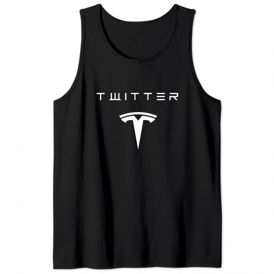New Elon Musk Twitter Tesla Logo Tank Tops