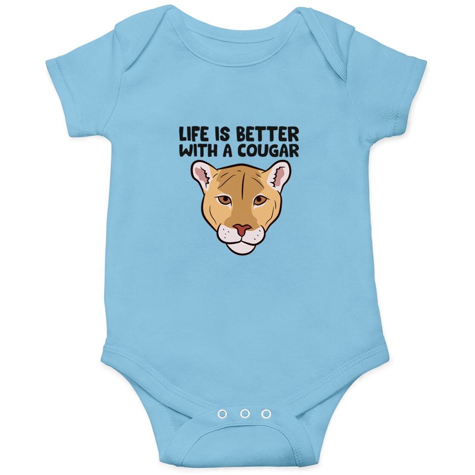 Funny Cougars Lover Life Is Better With Cougar Onesies
