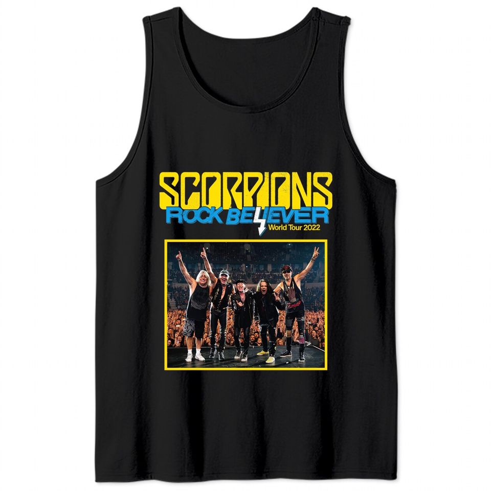 Scorpions Rock Believer World Tour 2022 Shirt, Scorpions Shirt, Concert Tour 2022 Tank Tops, Scorpions Band Tank Tops