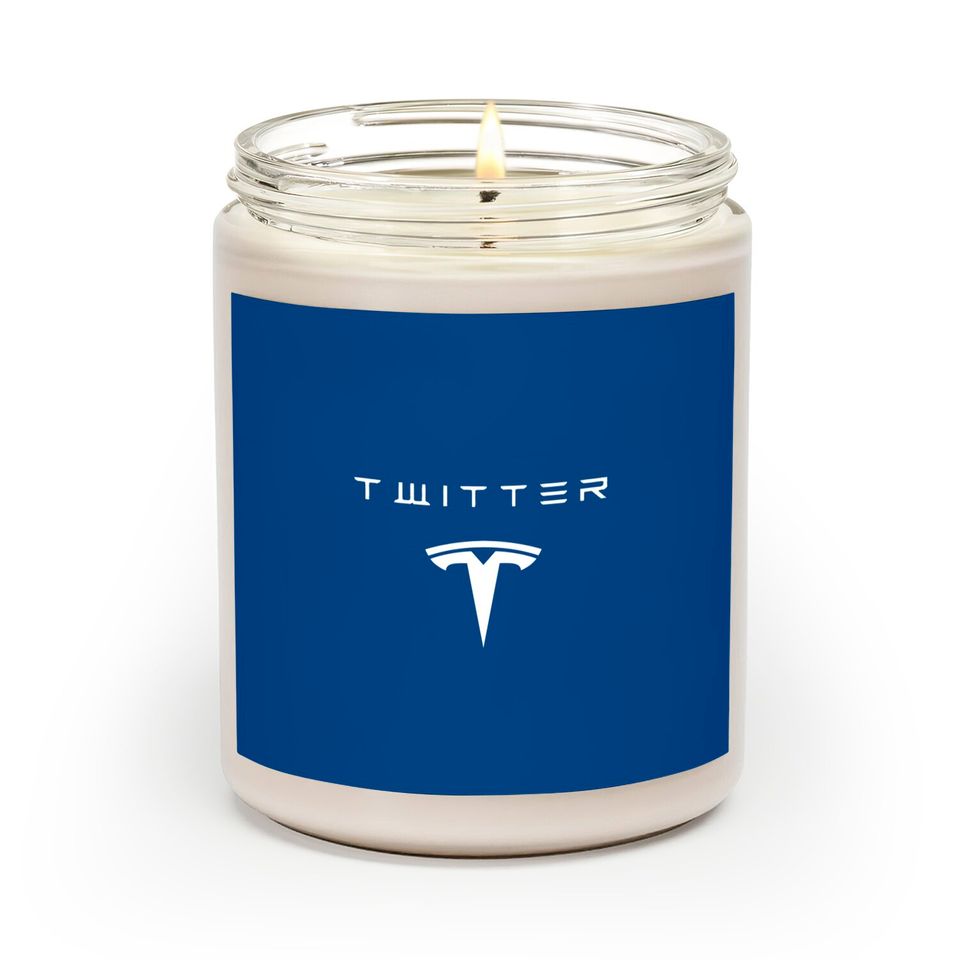 New Elon Musk Twitter Tesla Logo Scented Candles