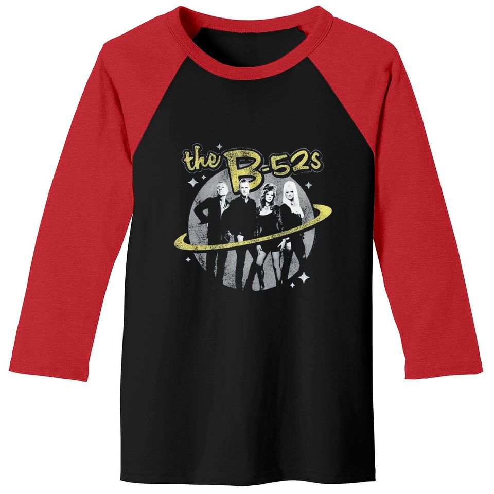 The B-52's Logo and Planet Navy Heather Baseball Tees