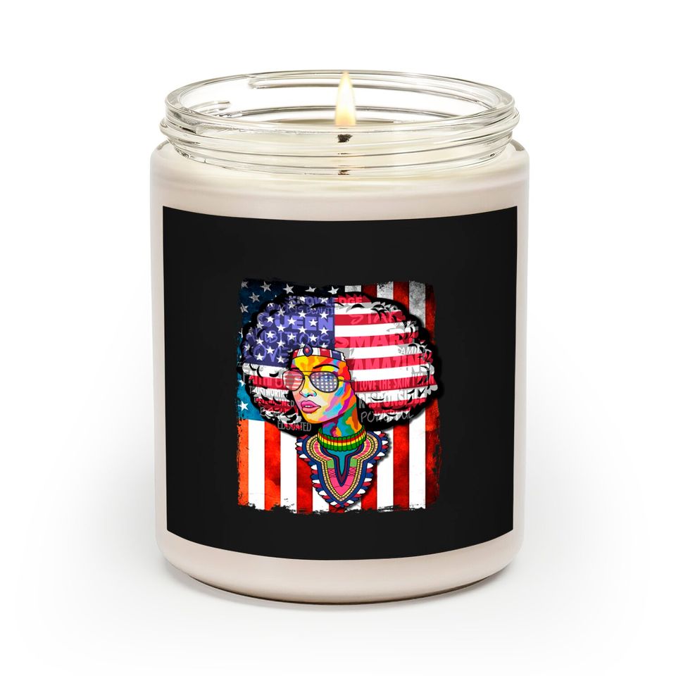Afro Women Flag - Black History Scented Candle Scented Candles