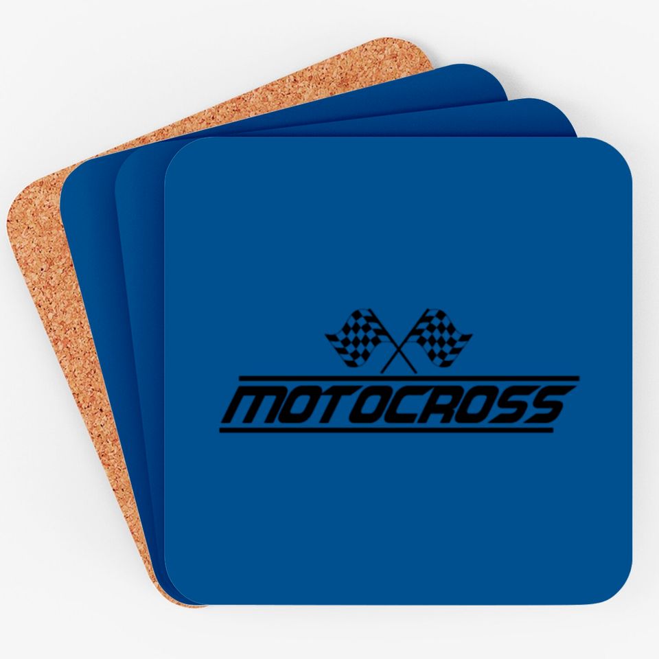 Moto Cross Motocross Driver Motorcycle Motocrosser Coasters