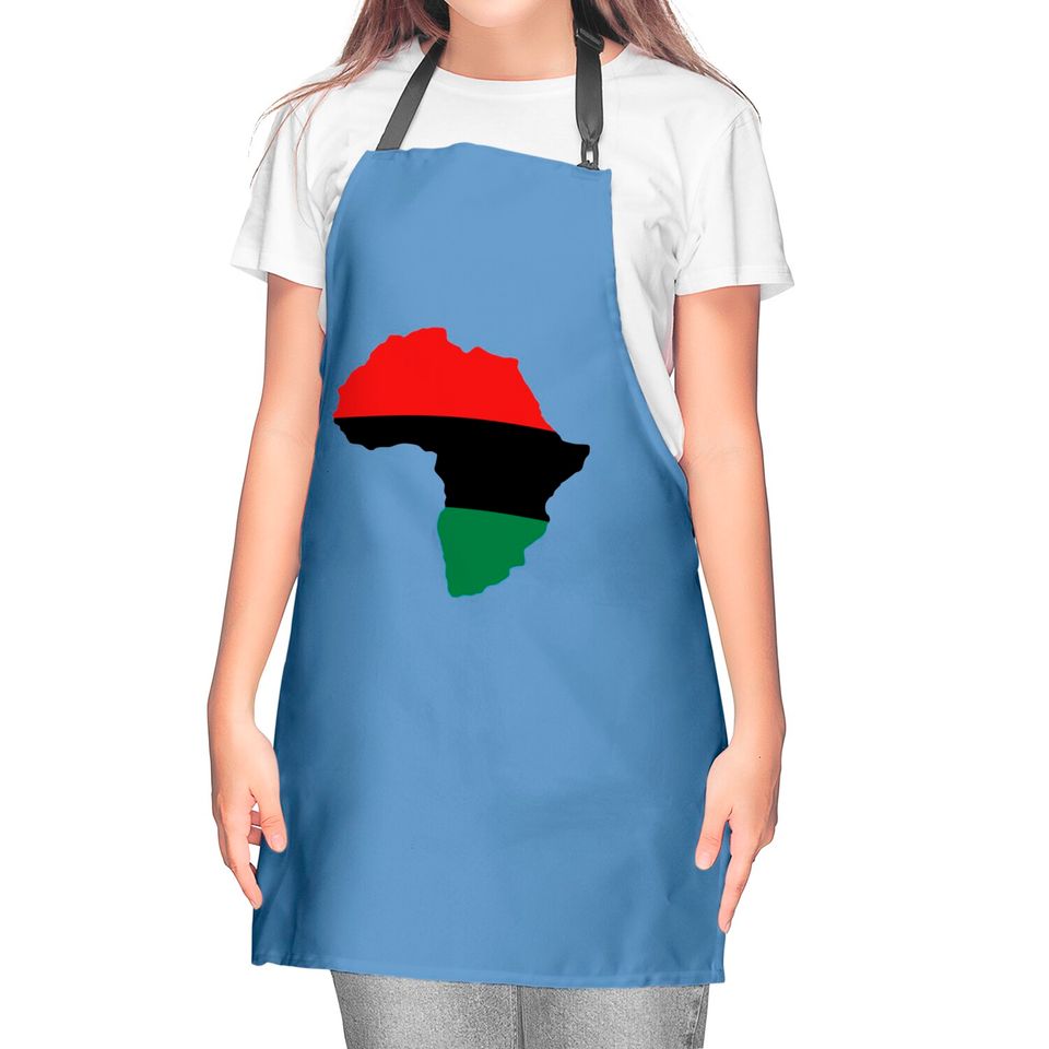 Red, Black & Green Africa Flag Kitchen Aprons