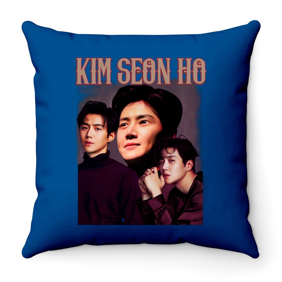 Vintage Kim Seon Ho Throw Pillow Merchandise Bootleg Movie Television Series South Korean Throw Pillows ClassicRetro Graphic Unisex Sweatshirt Hoodie NZ89