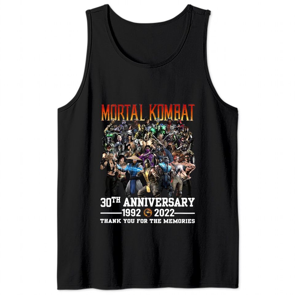 Mortal Kombat 30th Anniversary 1992-2022 Tank Tops, Mortal Kombat Shirt Fan Gifts, Mortal Kombat Movie Shirt