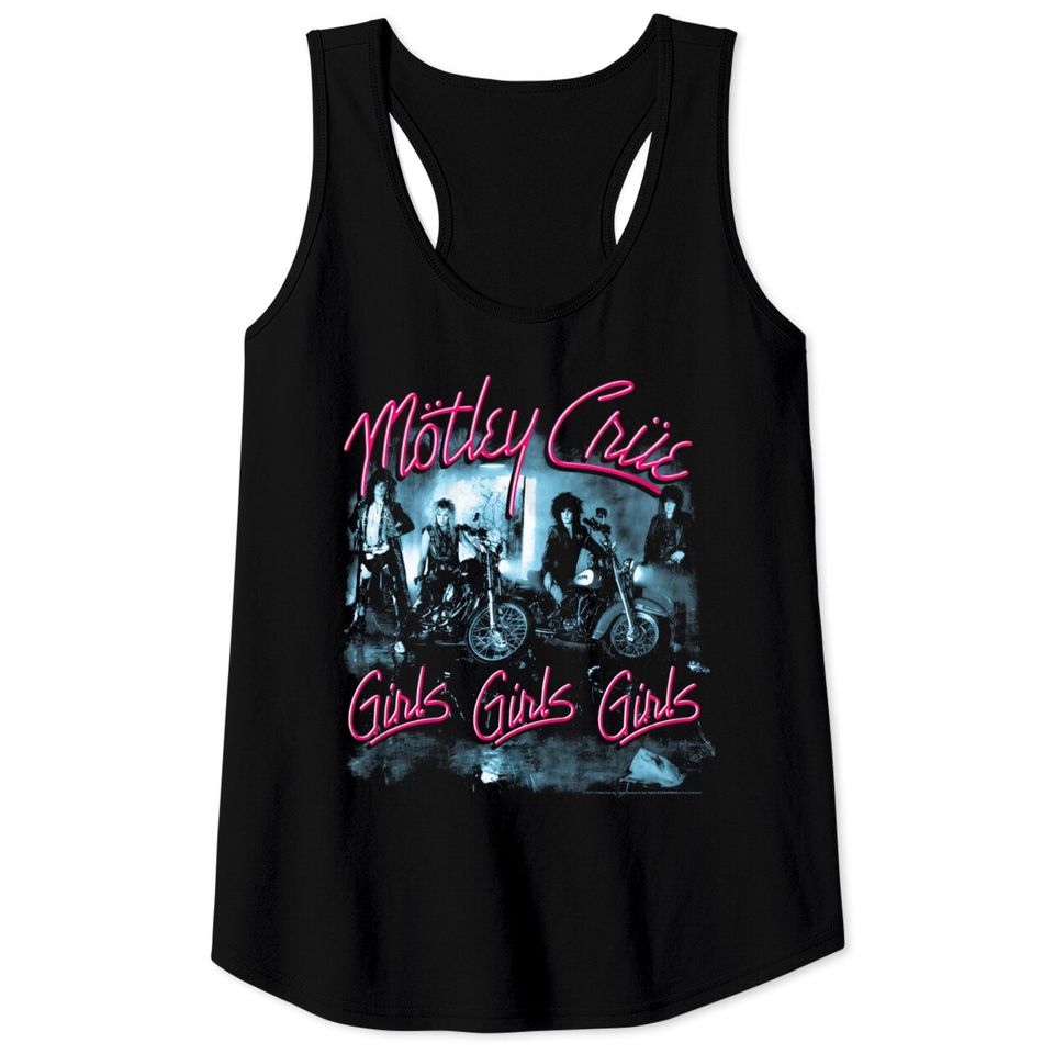 Motley Crue Girls Girls Girls Tank Tops Album Cover Rock Band Concert Merch, Motley Crue Shirt