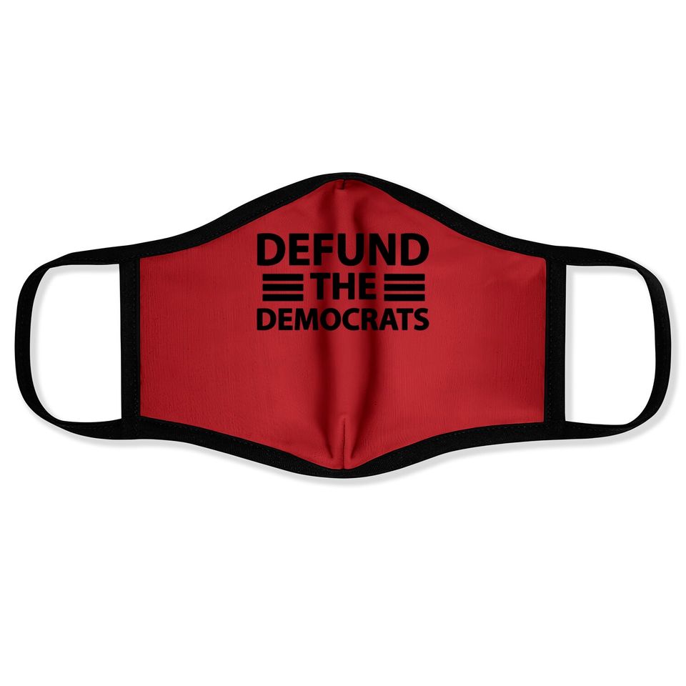 Defund The Democrats Funny Parody Social Distancin Face Masks