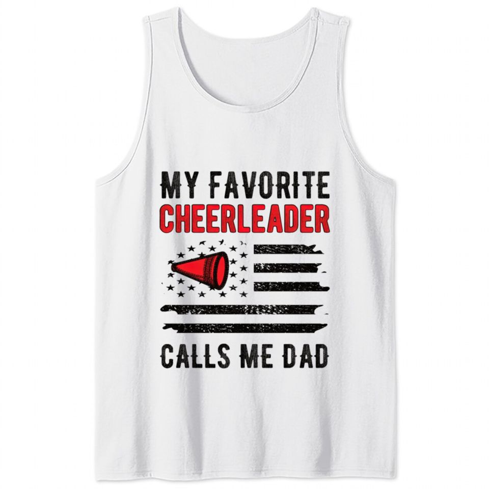 Cheer Dad Cheerleader Father Cheerleading Dad Gift Tank Tops