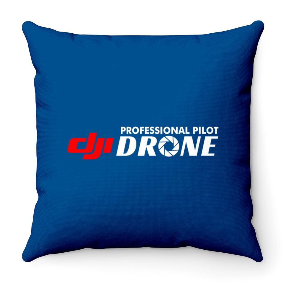 DJI Professional pilot drone Throw Pillows