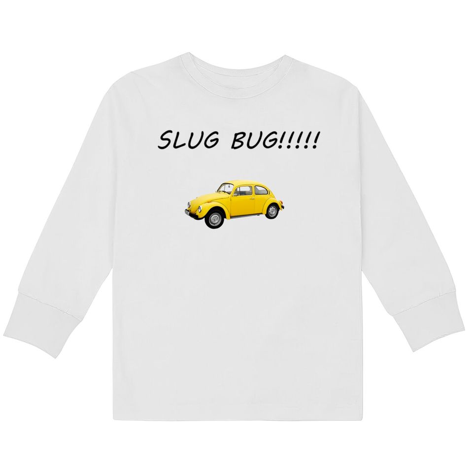 Funny Slug Bug Nostalgic Vintage Car Graphic  Kids Long Sleeve T-Shirts