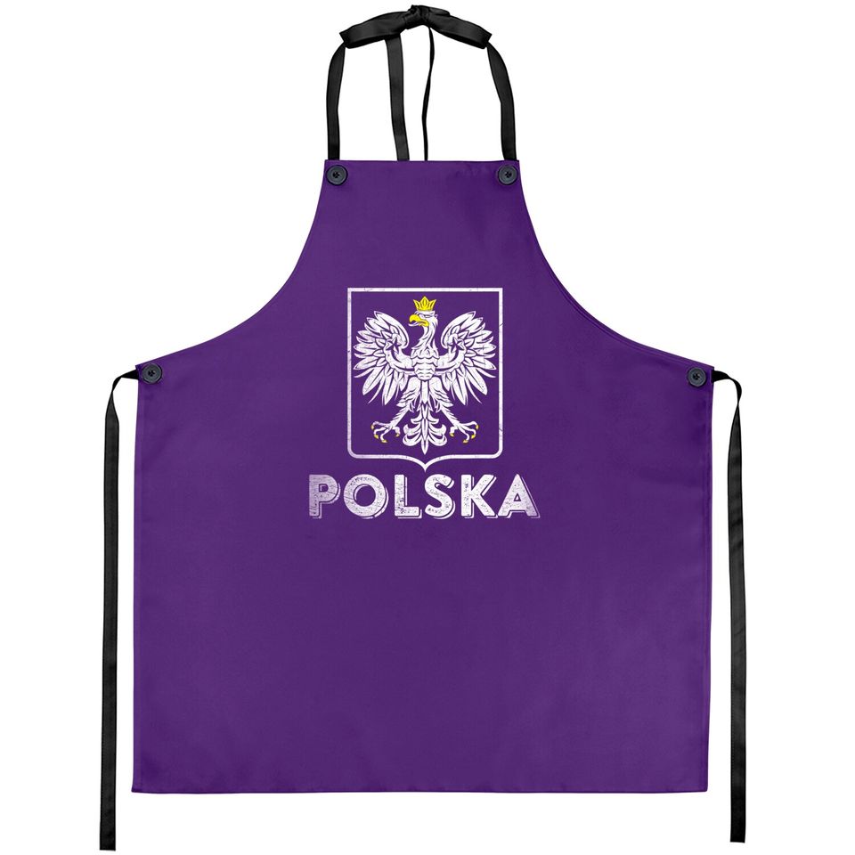 Polska Retro Style Apron Poland Aprons Polish Soccer Apron