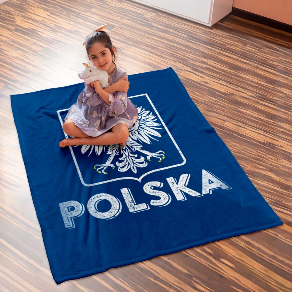 Polska Retro Style Baby Blanket Poland Baby Blankets Polish Soccer Baby Blanket