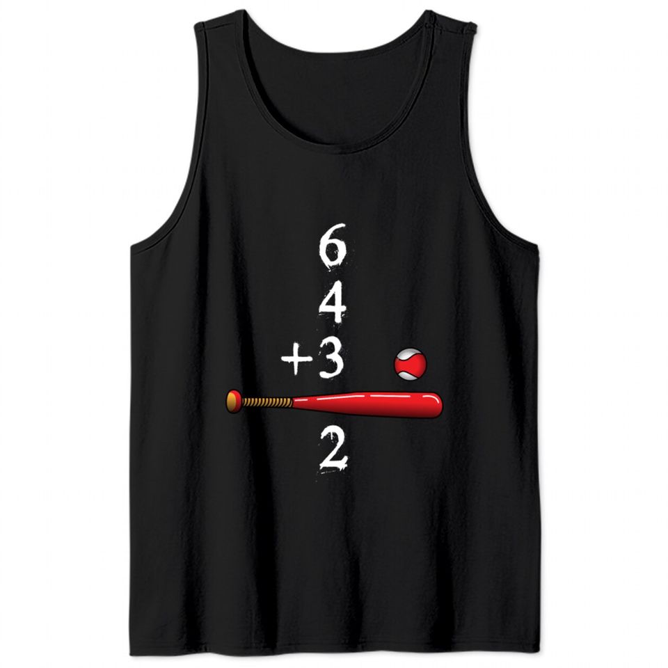 6 4 3 2 Double Play Baseball T Shirt Tank Tops