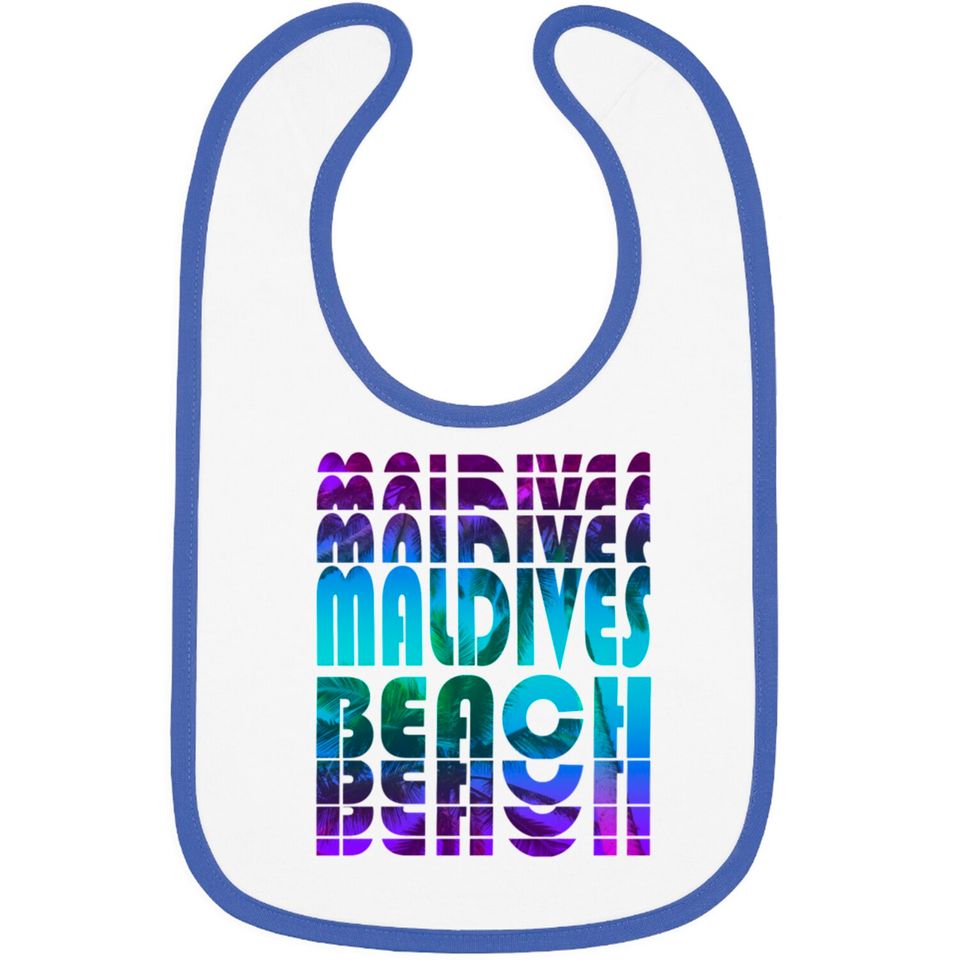 Maldives Beach Palm Tree Design Bibs