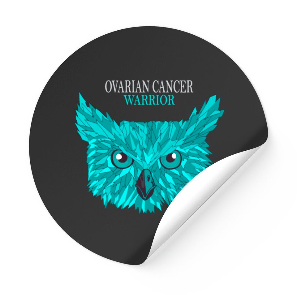 Ovarian Cancer Warrior Teal Ribbon Stickers