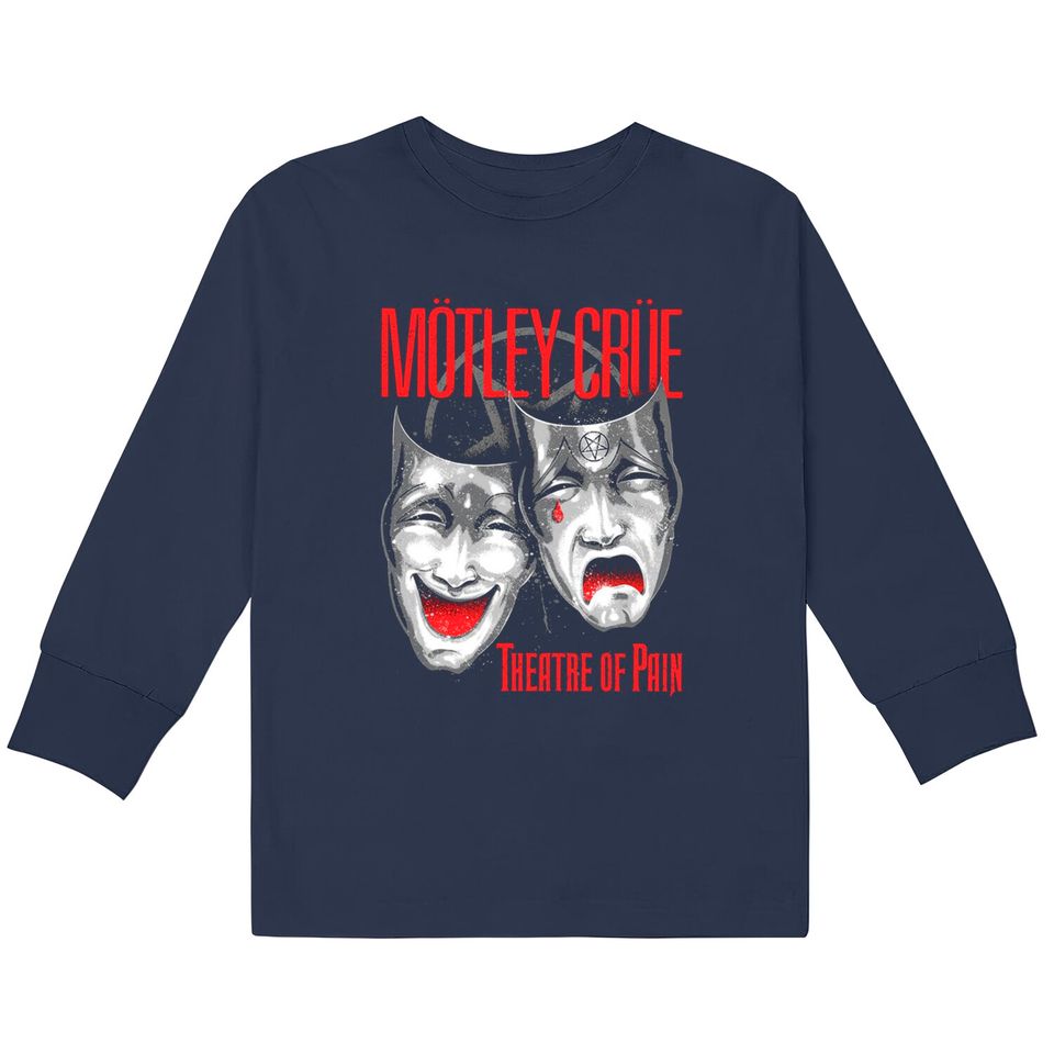 Motley Crue Theatre of Pain Rock Metal Tee  Kids Long Sleeve T-Shirts