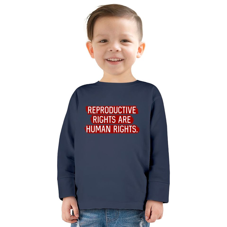 Red: Reproductive rights are human rights. - Reproductive Rights -  Kids Long Sleeve T-Shirts