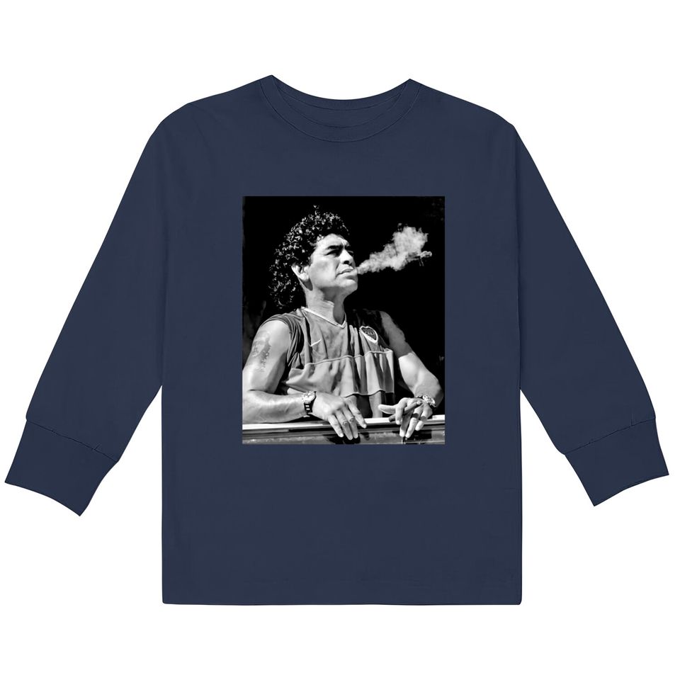 SMOKING MY LIFE - Diego Maradona -  Kids Long Sleeve T-Shirts