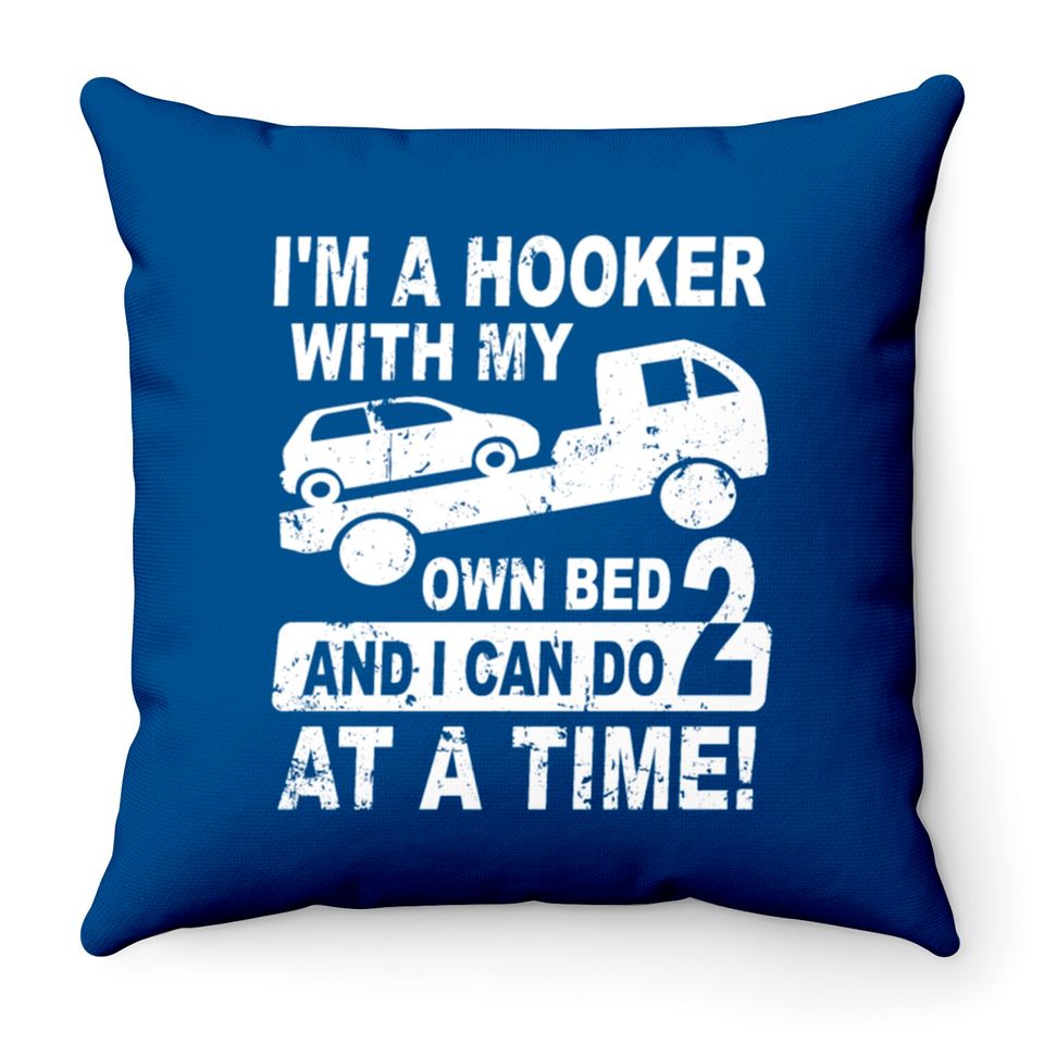 Tow Truck Driver - Tow Driver - Tow Trucker Throw Pillows
