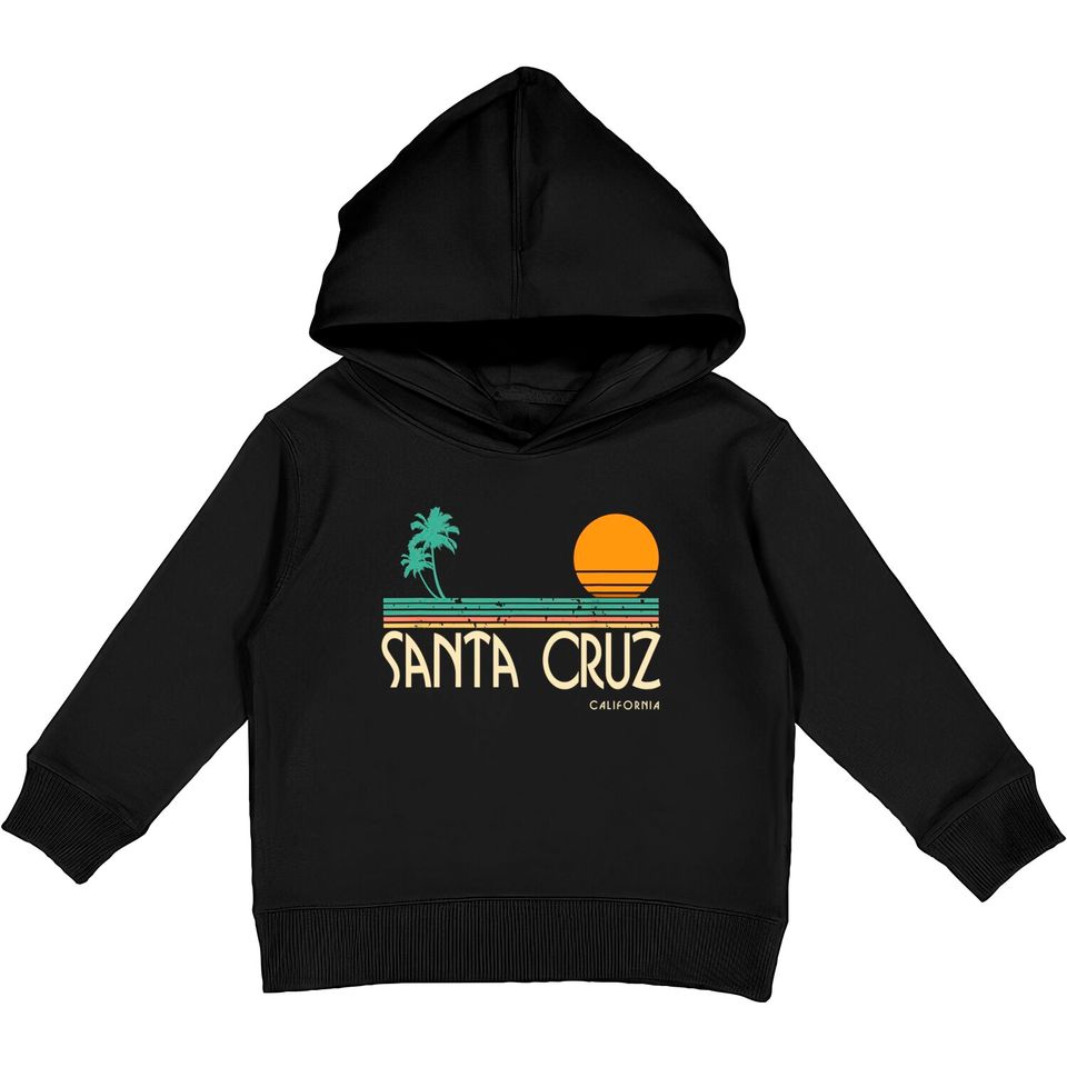 Sunset Santa Cruz Kids Pullover Hoodies Vintage California Palms